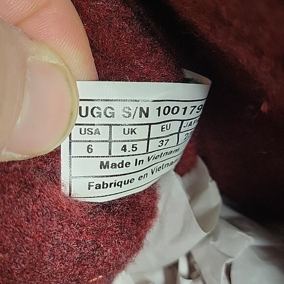 UGG Baroness Fair Isle Sugar Plum Nordic Lace Up Winter Boots Womens Size 6 - Picture 12 of 13